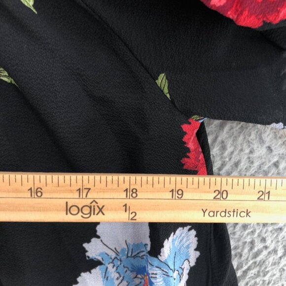 Jodifl Dress Womens Large Red Multi Floral Tent Swing Mini Off Shoulder Strappy - Picture 8 of 10